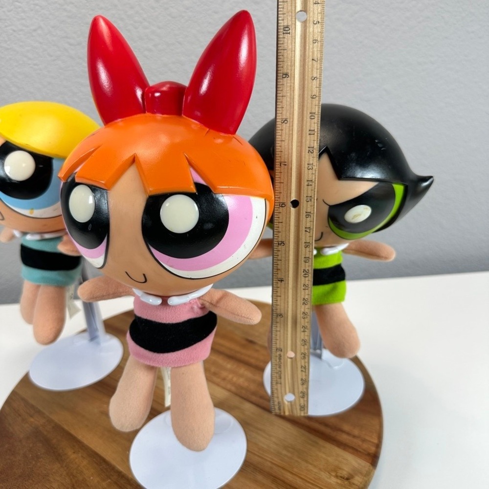 VTG Powerpuff Girls Super Sound Plush Hard Head Doll Blossom Bubbles Buttercup - Picture 12 of 15